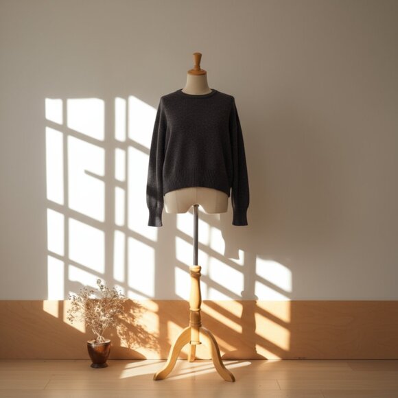 Charcoal Gray Crewneck Sweater - Picture 1 of 2